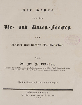 16131
<br/>
Die Lehre von den Ur- und Racenformen der Schädel und Becken des Menschen
<br/>
<em></em>